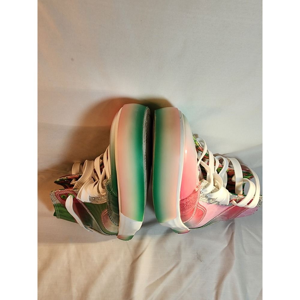 Wicked The Musical High Top Sneakers Pink Green Glinda Elphaba Defy Gravity 10 - Picture 8 of 9